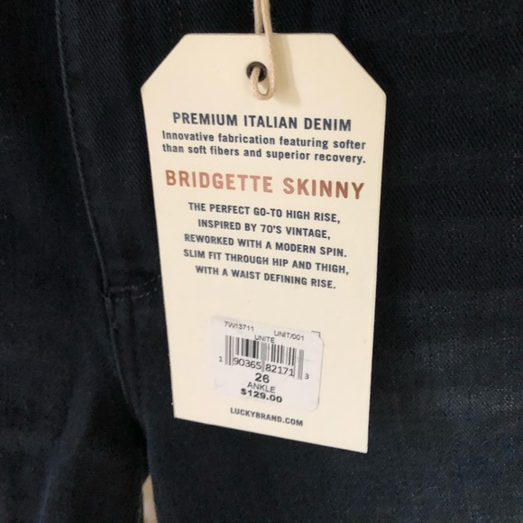 NWT Black Lucky Brand Jeans Bridgette Skinny 2/26 - Picture 4 of 9